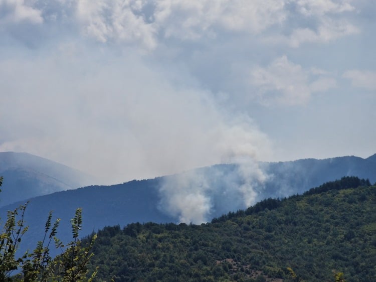 Close to 180 People, Two Spanish Aircraft Involved in Firefighting Efforts in Slavyanka Mountain