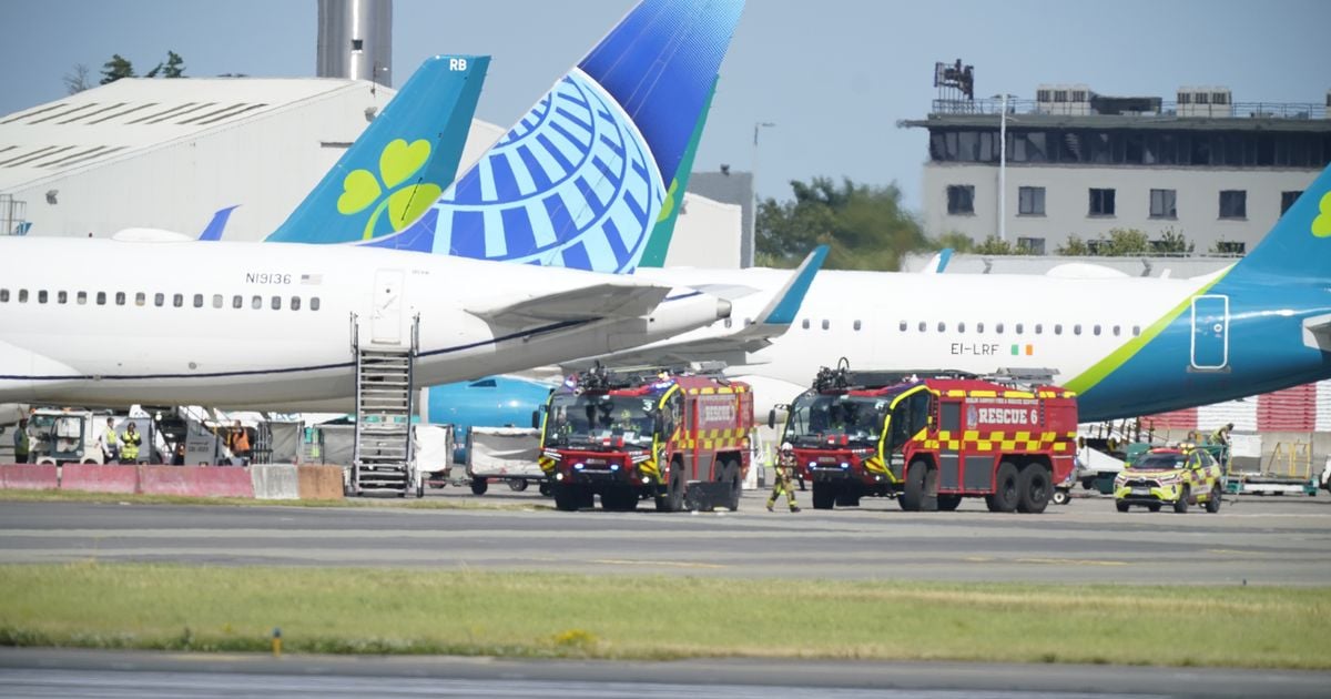 US-bound flight met by fire crews after being forced to make emergency landing at Dublin Airport