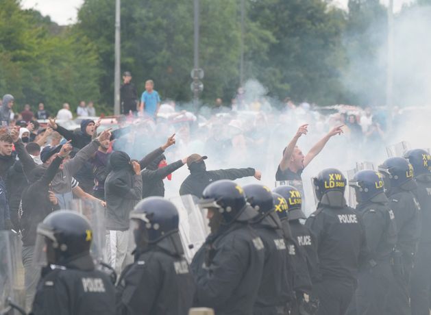 Man jailed for three years for punching police officer in UK riots