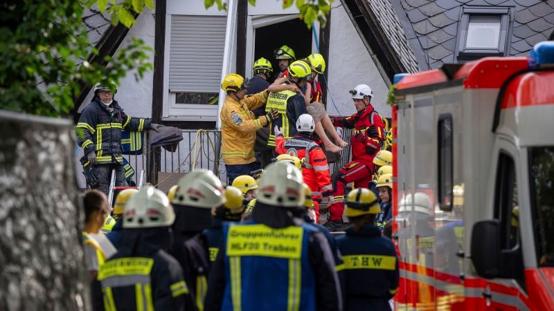 Germany hotel collapse: Two dead and several trapped