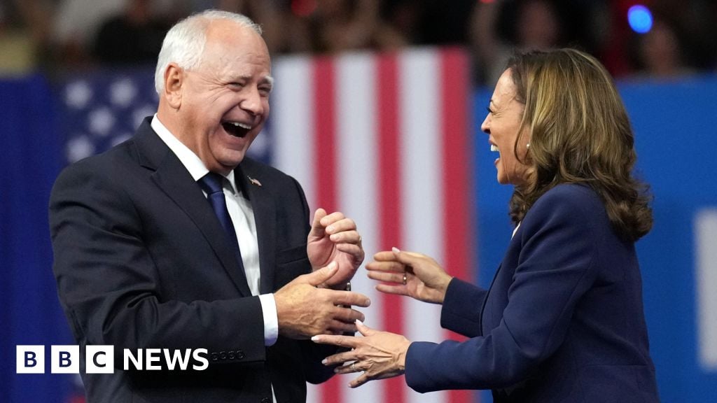 Walz touts record and attacks Trump in first rally as VP pick