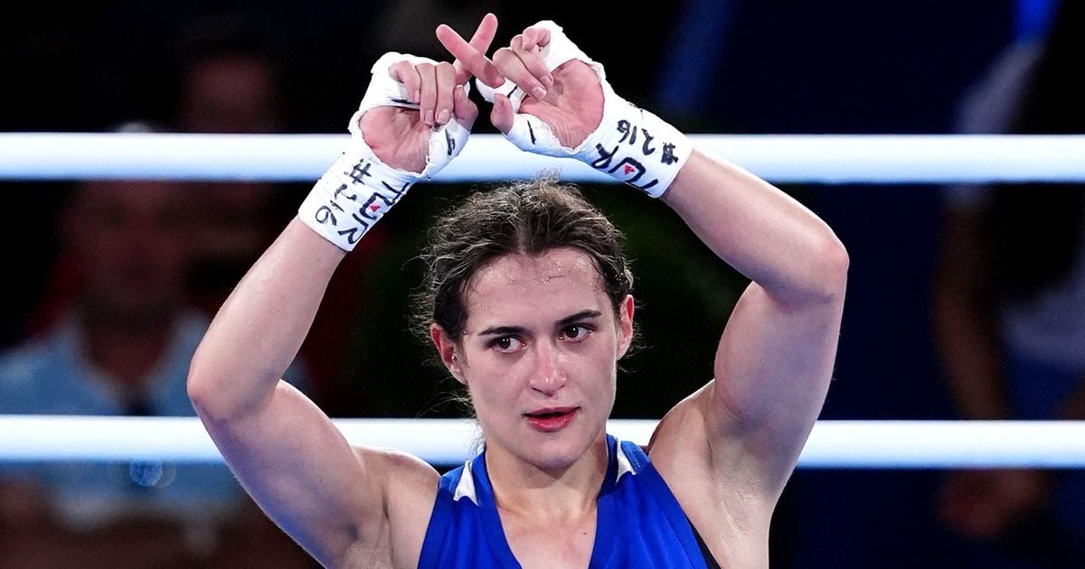 Beaten opponent of gender row Olympics boxer makes contentious gesture after defeat