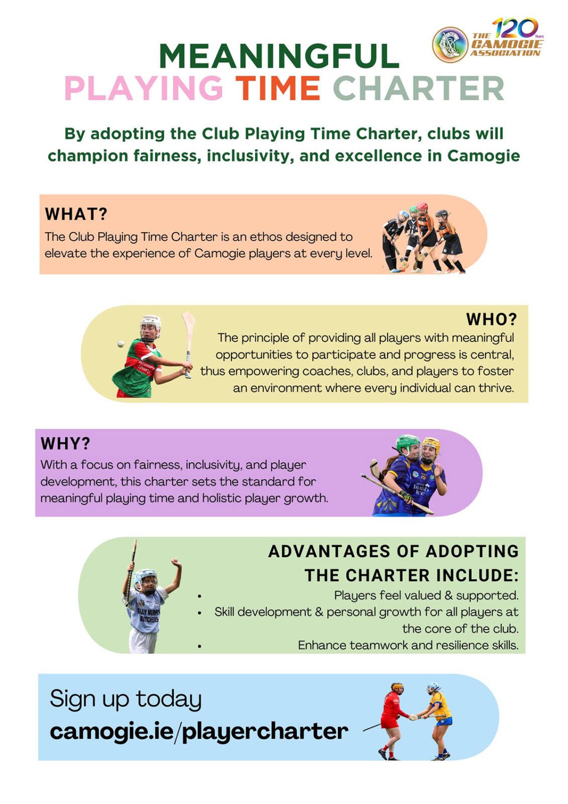 The Camogie Association introduces Club Playing Time Charter to enhance player experience