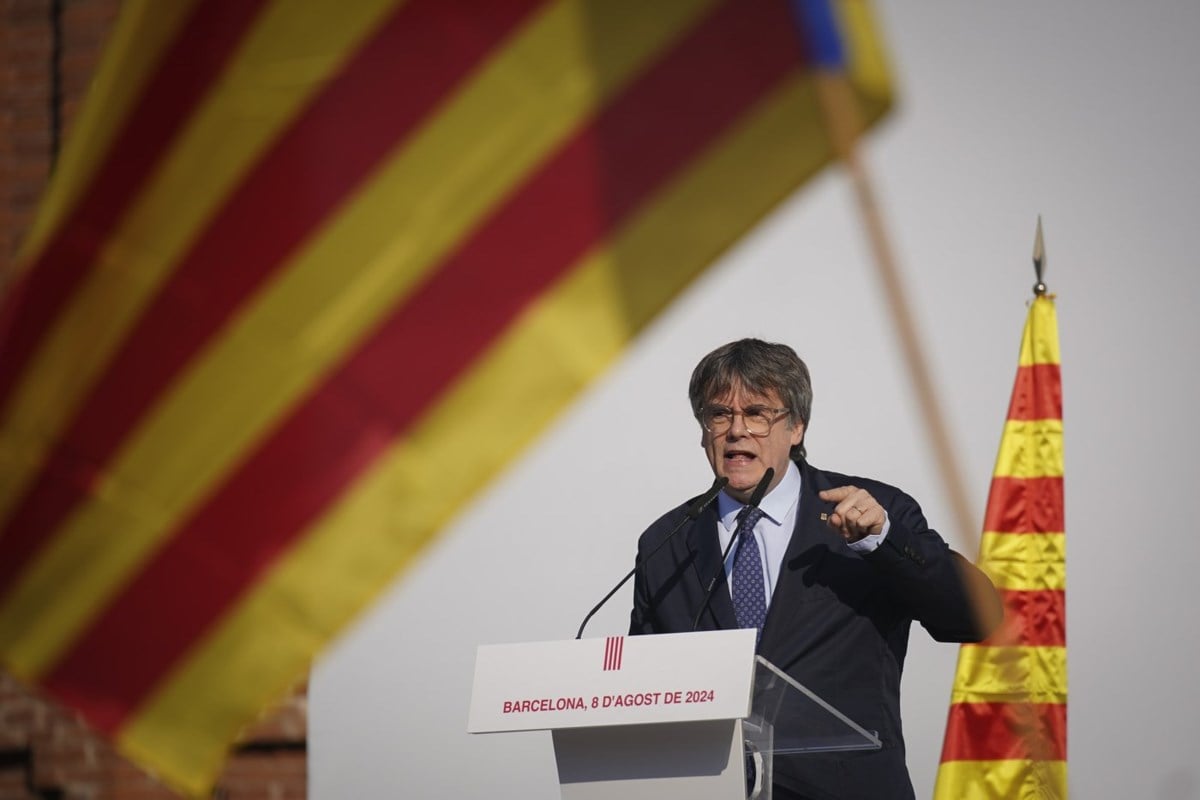 Ex-Catalan leader Puigdemont, a fugitive since 2017, returns to Spain. But then he vanishes again