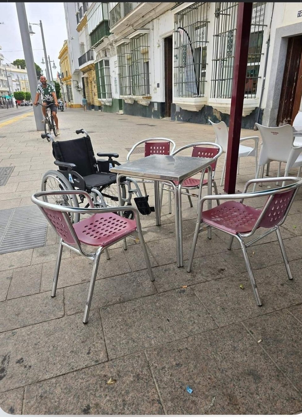 Bar worker in Spain is stunned after patron leaves behind their wheelchair after drinking session