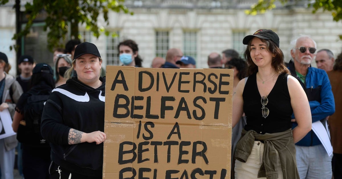 Belfast anti-racism protests see about 1,000 people take to city centre