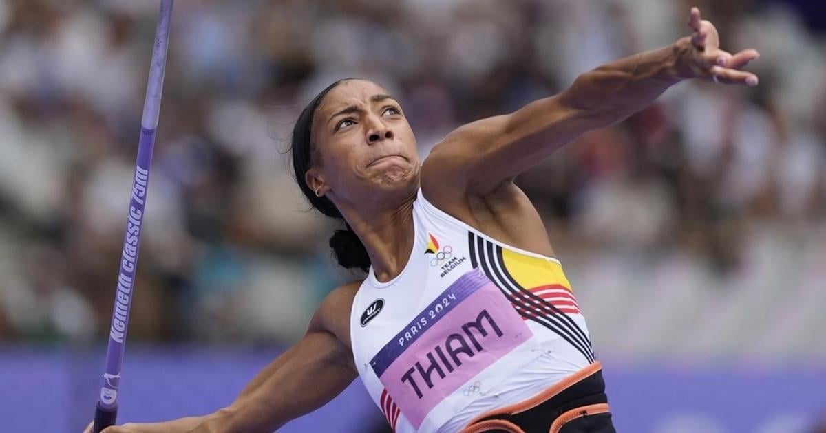 Belgium's Nafissatou Thiam makes history by winning third straight gold in the heptathlon