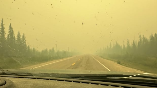 Extreme wildfire activity in N.W.T. blankets much of the territory in smoke on Sunday