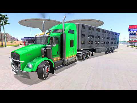 Truck Simulator: Ultimate USA - New Kenworth P800 410 HP Livestock Delivery