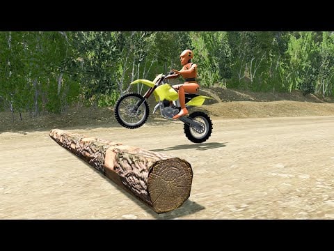 Cars vs Fallen Tree #1 - BeamNG DRIVE | SmashChan