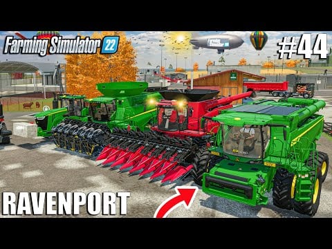 I STARTED THE BIGGEST HARVEST OF THE YEAR | Ravenport #44 | Farming Simulator 22