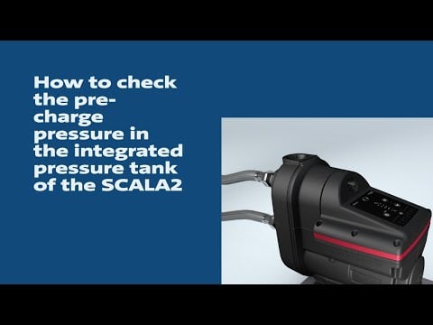 How to check the pre-charge pressure in the integrated pressure tank of the SCALA2