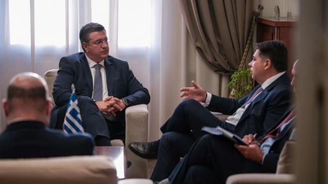 Regional governor of Central Macedonia meets US Ambassador Tsunis