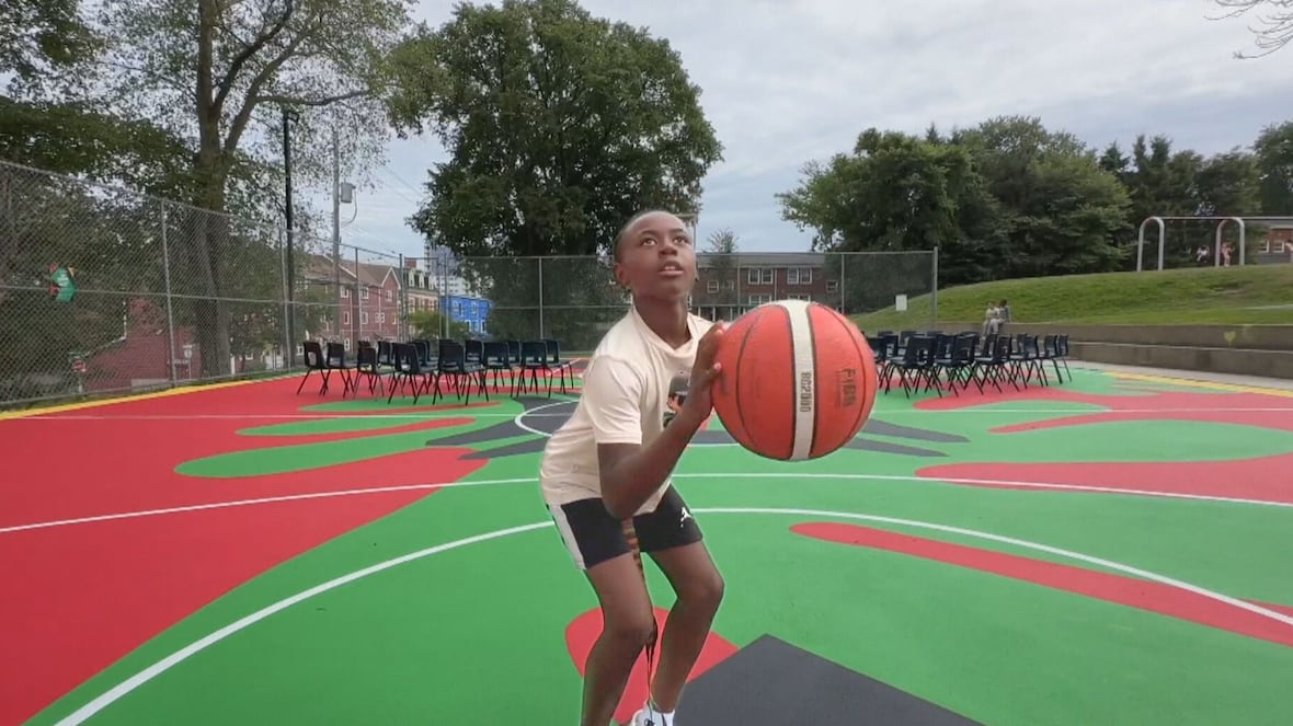 Newly upgraded basketball courts unveiled at Uniacke Square