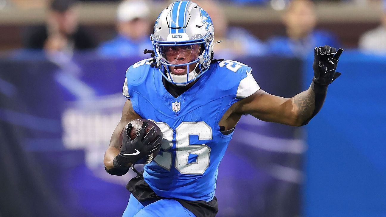 Detroit Lions' Jahmyr Gibbs scores 1-yard TD vs. Rams