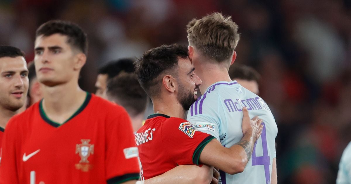 Man United ace Bruno Fernandes sends Scott McTominay message after reunion