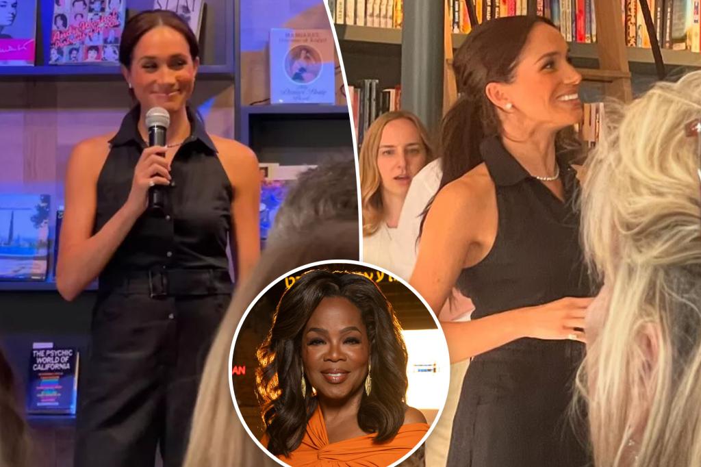 Meghan Markle wears Club Monaco jumpsuit for surprise bookstore appearance with Oprah Winfrey