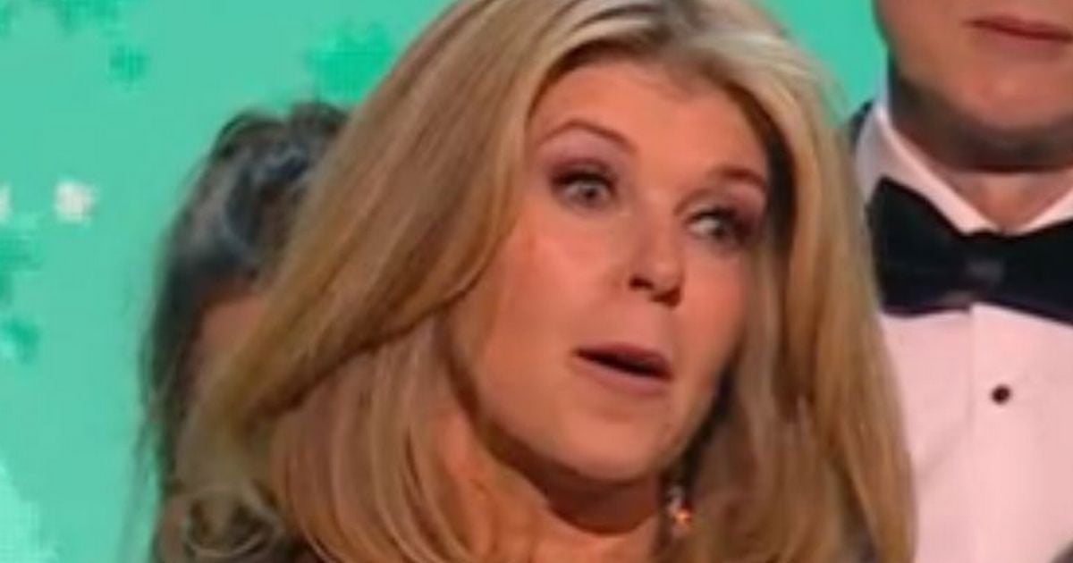 Kate Garraway fights back the tears as she collects National Television Award with her children