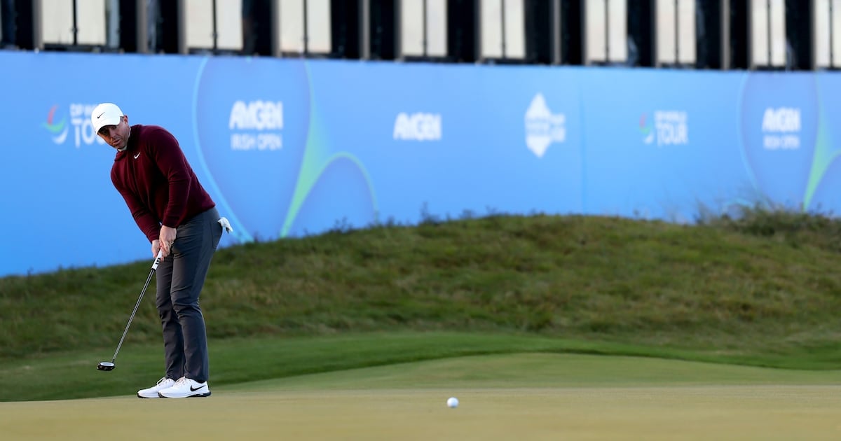 Rory McIlroy right in the Irish Open mix after closing with three birdies 