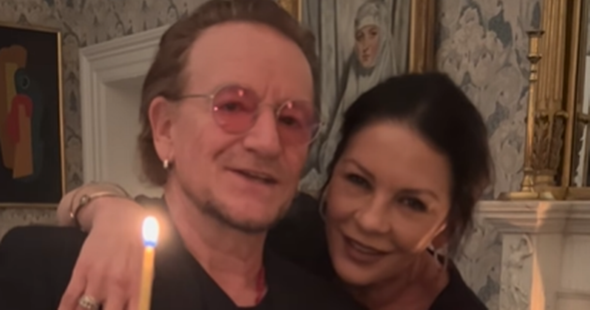 Bono serenades Catherine Zeta-Jones and Michael Douglas on double birthday bash in Dublin