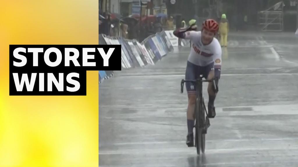 'I'm cold' - Storey retains world title in wet conditions