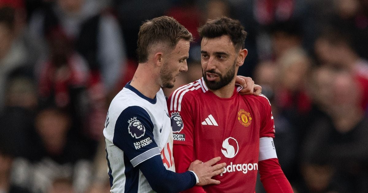 Bruno Fernandes reveals what James Maddison told him after red card vs Tottenham