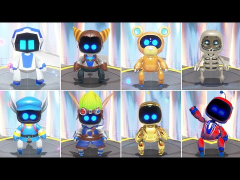 Astro Bot - ALL ASTRO BOT OUTFITS (100%) [4K 60FPS]