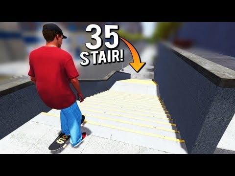 Skating The BIGGEST Stair in Session!? (HUGE 35 STAIR)