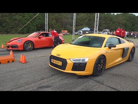 Modified Cars Drag Racing! R8 V10, 992 Turbo S, 850HP TT RS, 527HP Golf 8R, M140i