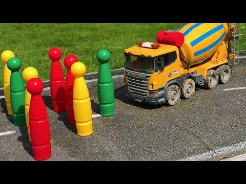 Bruder Toys Fun! Trucks, Tractors, Excavators on a Slide