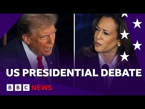 Key moments from Donald Trump and Kamala Harris&#39;s US presidential debate | BBCNews