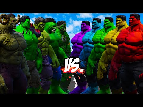 TEAM GREEN HULK VS TEAM BIG HULK COLOR - EPIC SUPERHEROES WAR