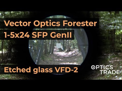 Vector Optics Forester 1-5x24 SFP GenII Reticle Etched glass VFD-2 | Optics Trade Reticle Subtension