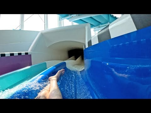 LED Racetrack Water Slide at Skallerup Seaside Resort