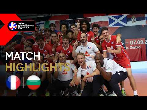 Highlights | France vs. Bulgaria - CEV U20 Volleyball European Championship 2024 | Gold Medal M