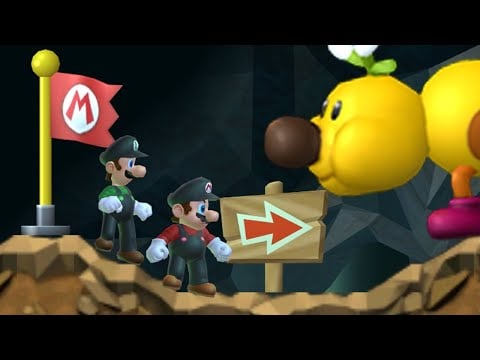 Dark Super Mario Bros. Wii - 2 Player Co-Op Walkthrough Part 06 (HD)