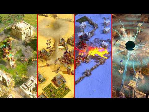 Every ULTIMATE GOD POWER vs ENEMIES - Age of Mythology Retold