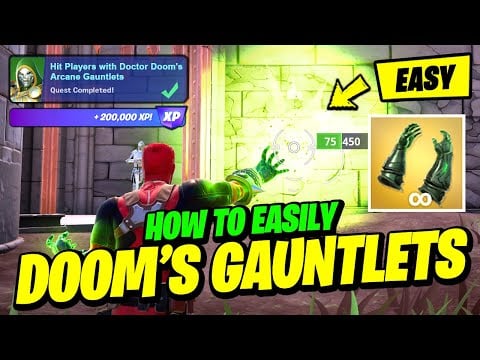 How to EASILY Hit Players with Doctor Doom&#39;s Arcane Gauntlets - Fortnite Doctor Doom Quest