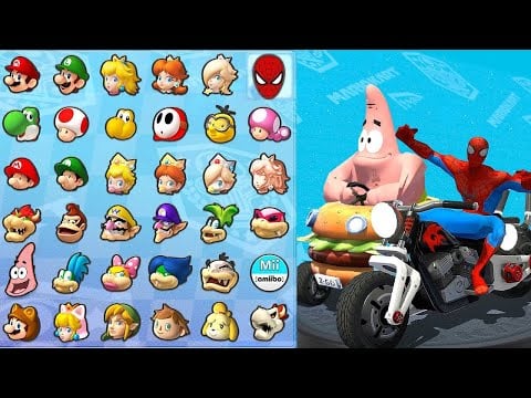 Mario Kart 8 Deluxe - Special Character&#39;s Gameplay (DLC Courses) 4K