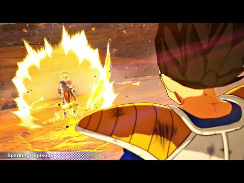 DBSZ - Vegeta Reaction when Goku Turns Super Saiyan When They Meet Scene (4K 60FPS)