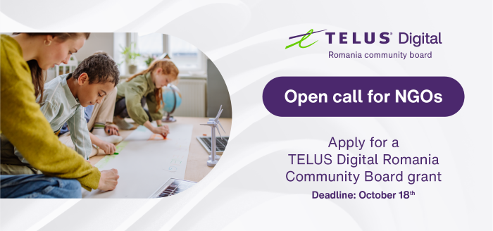 TELUS Digital Romania Foundation opens the registrations for the second grants session of 2024