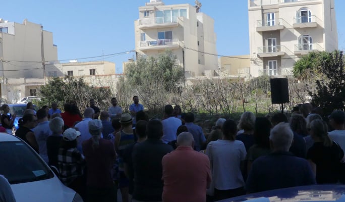  Residents, council protest Mellieha Heights development 