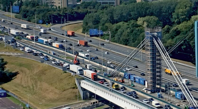 Lots of traffic on the roads around Amsterdam again due to road closures