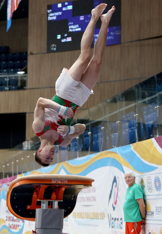 Bulgaria's Daniel Trifonov Wins Silver in Men's Artistic Gymnastics Vault Final in World Cup Challenge