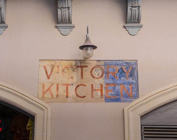 Victory Kitchen Sign in Valletta, Malta