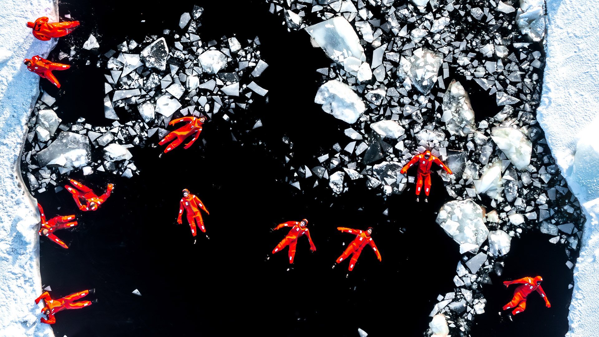 Surreal image of floating in an icey sea wins Drone Photography Awards 2024 Grand Prize