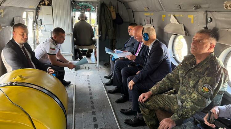 PM Glavchev Conducts Aerial Check of Bulgaria-Turkiye Border