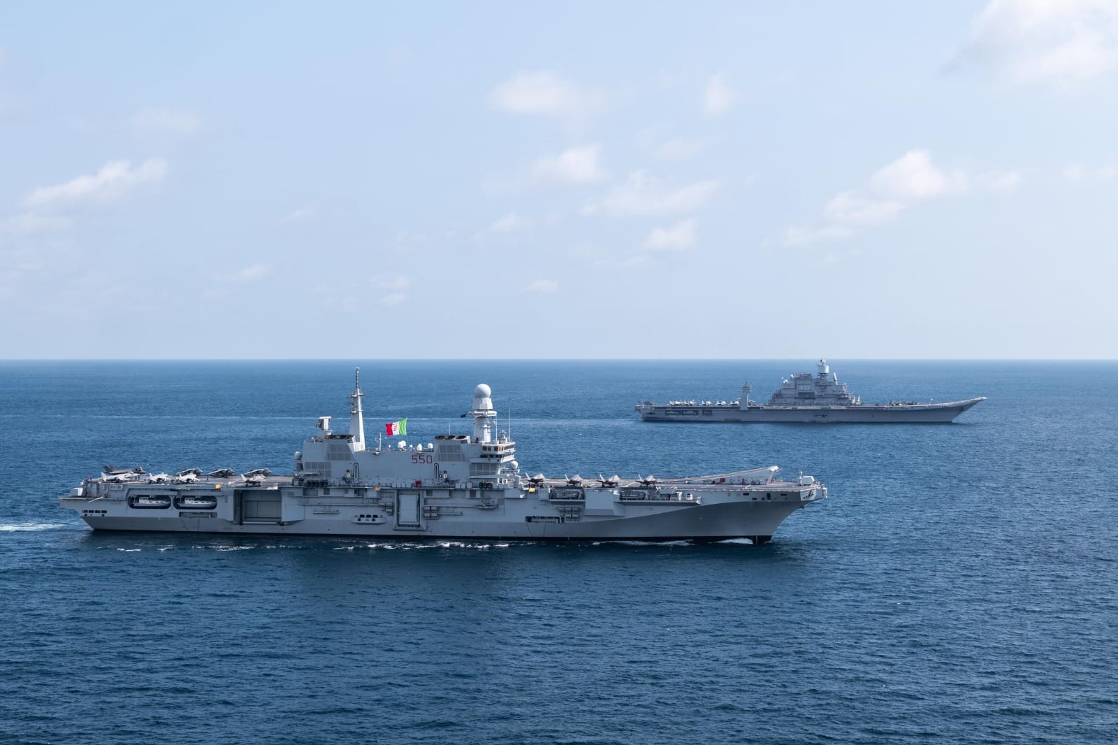 NATO Aircraft Carrier in Historic Naval Maneuvers in Asia