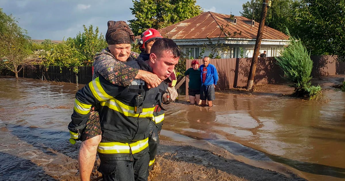 Deaths reported in eastern Romania as torrential rainstorms flood homes