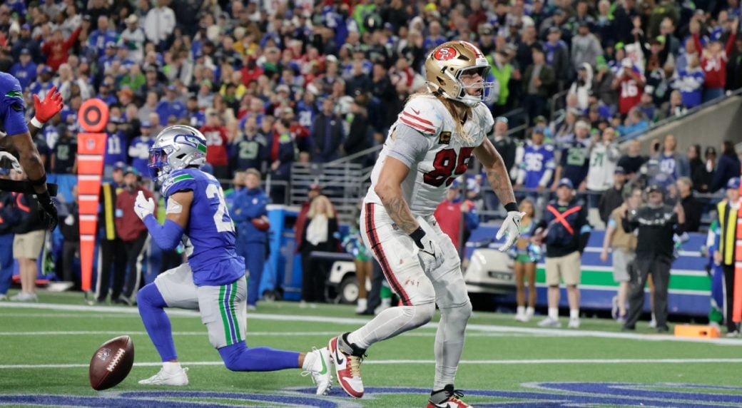 Brock Purdy throws for three TDs, 49ers beat Seahawks to move atop division